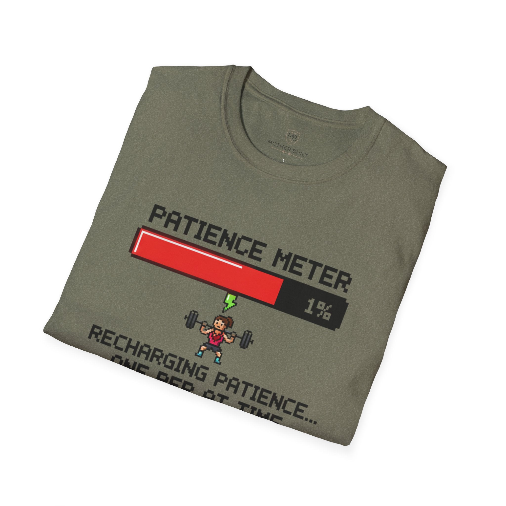 Patience Meter. Recharging Patience... One Rep at Time T-Shirt