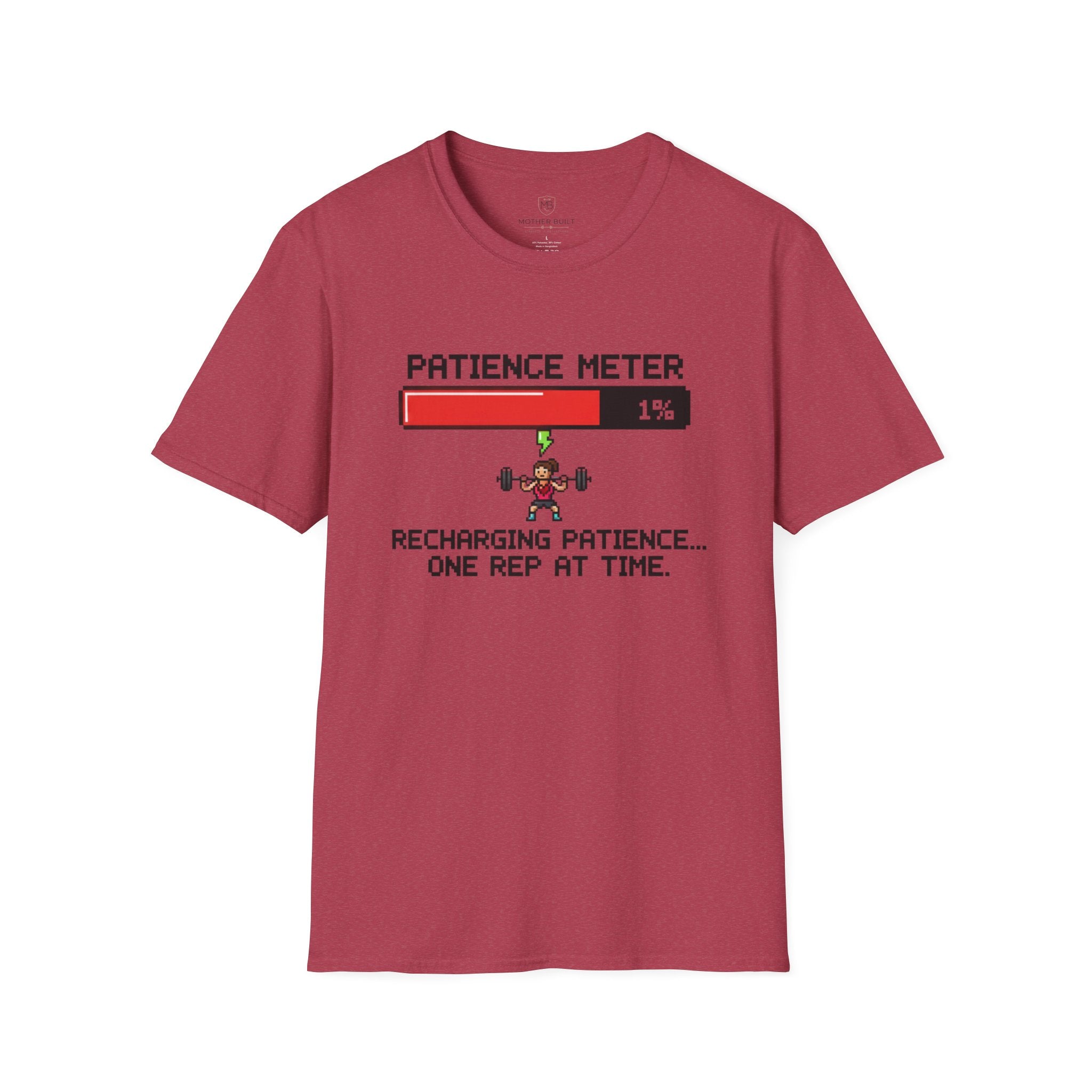 Patience Meter. Recharging Patience... One Rep at Time T-Shirt