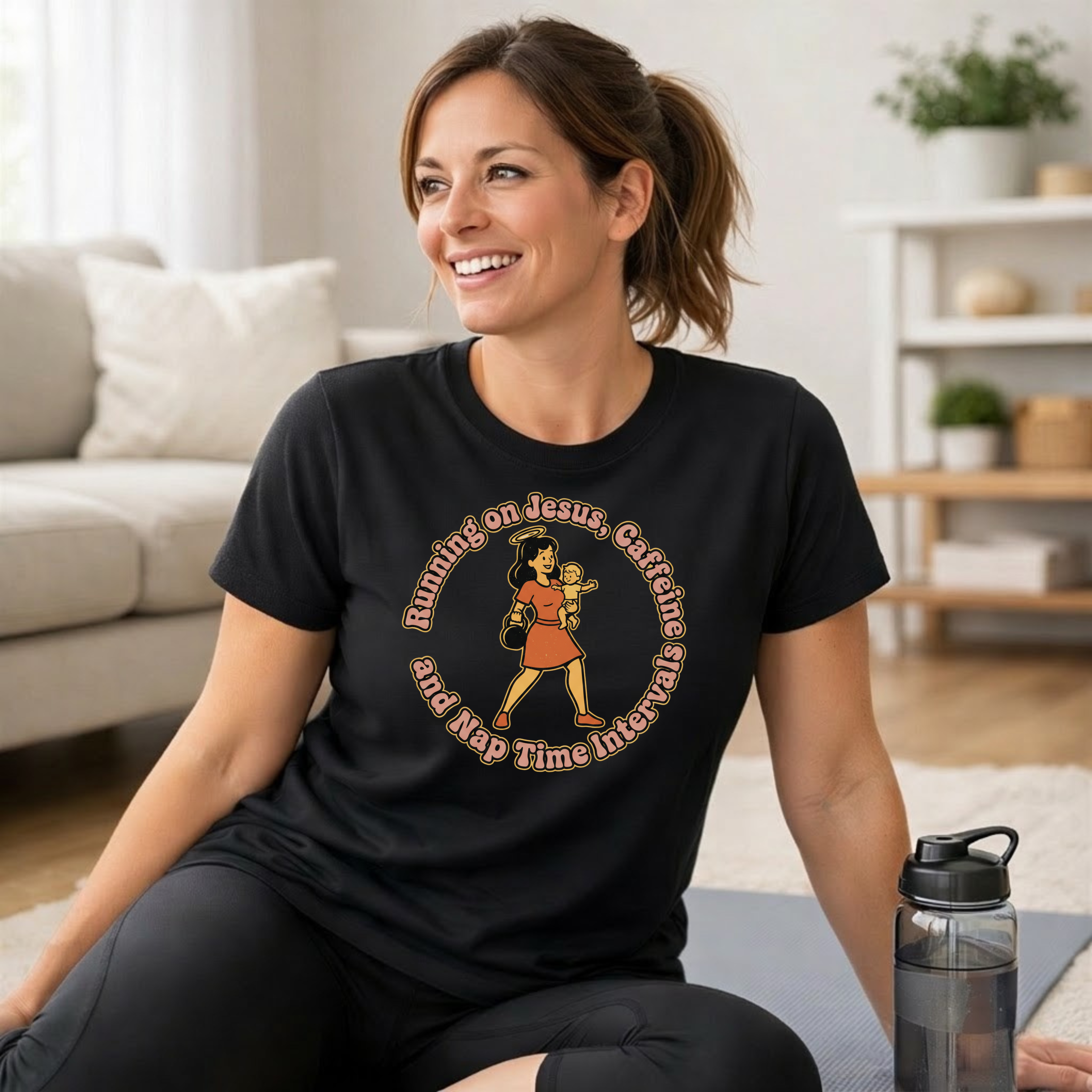 Running On Jesus, Caffeine And Nap Time Intervals T-Shirt
