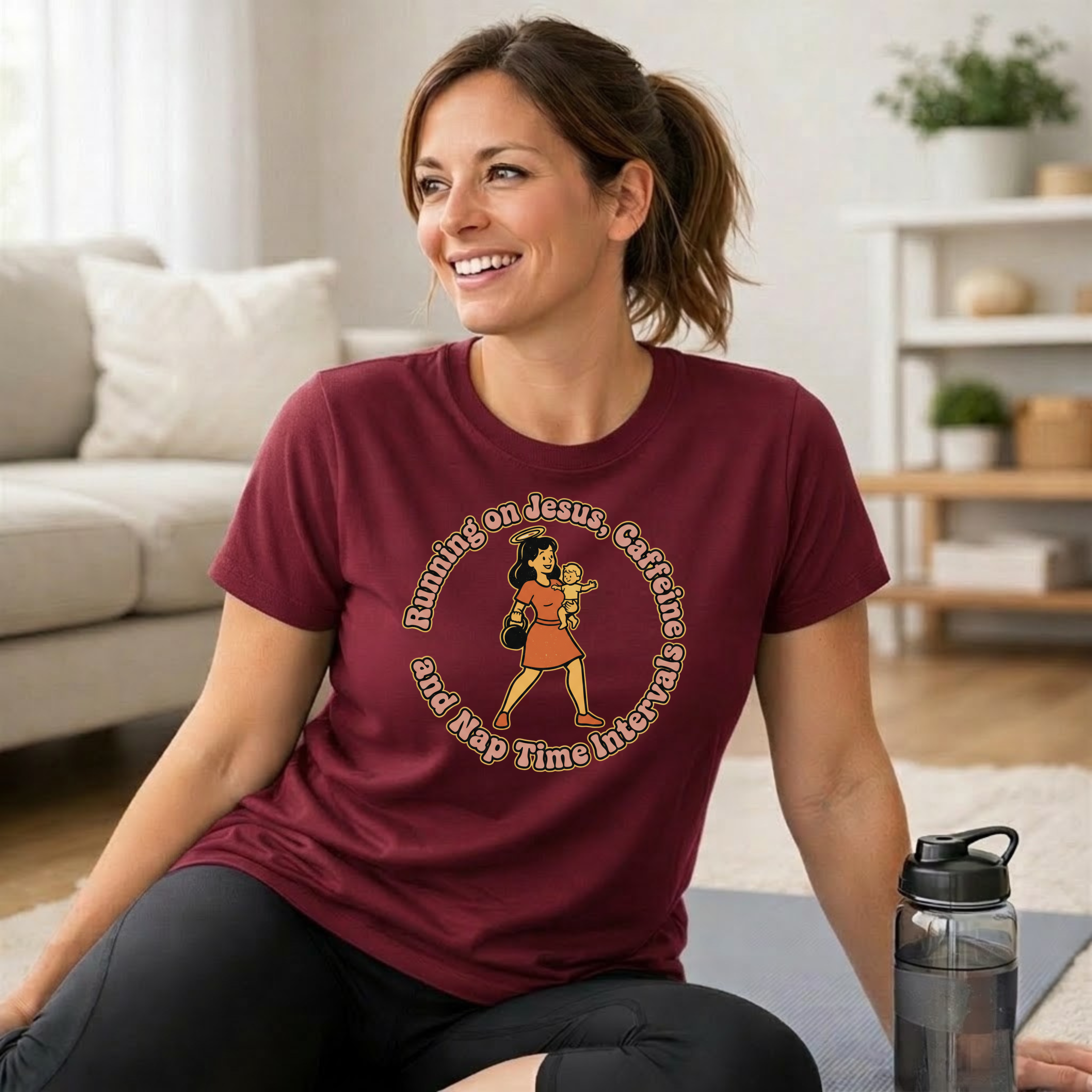 Running On Jesus, Caffeine And Nap Time Intervals T-Shirt
