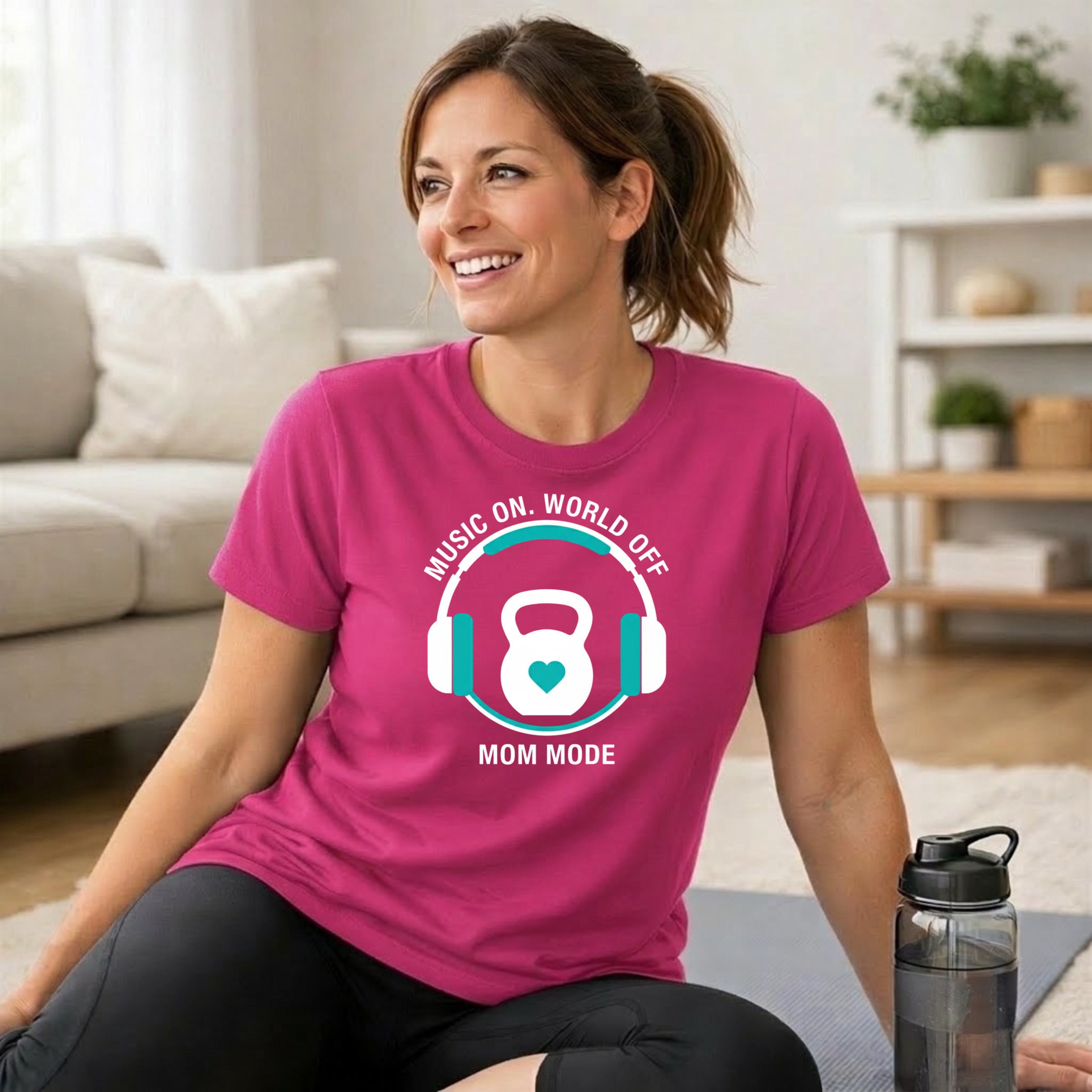 Music On. World Off. Mom Mode T-Shirt