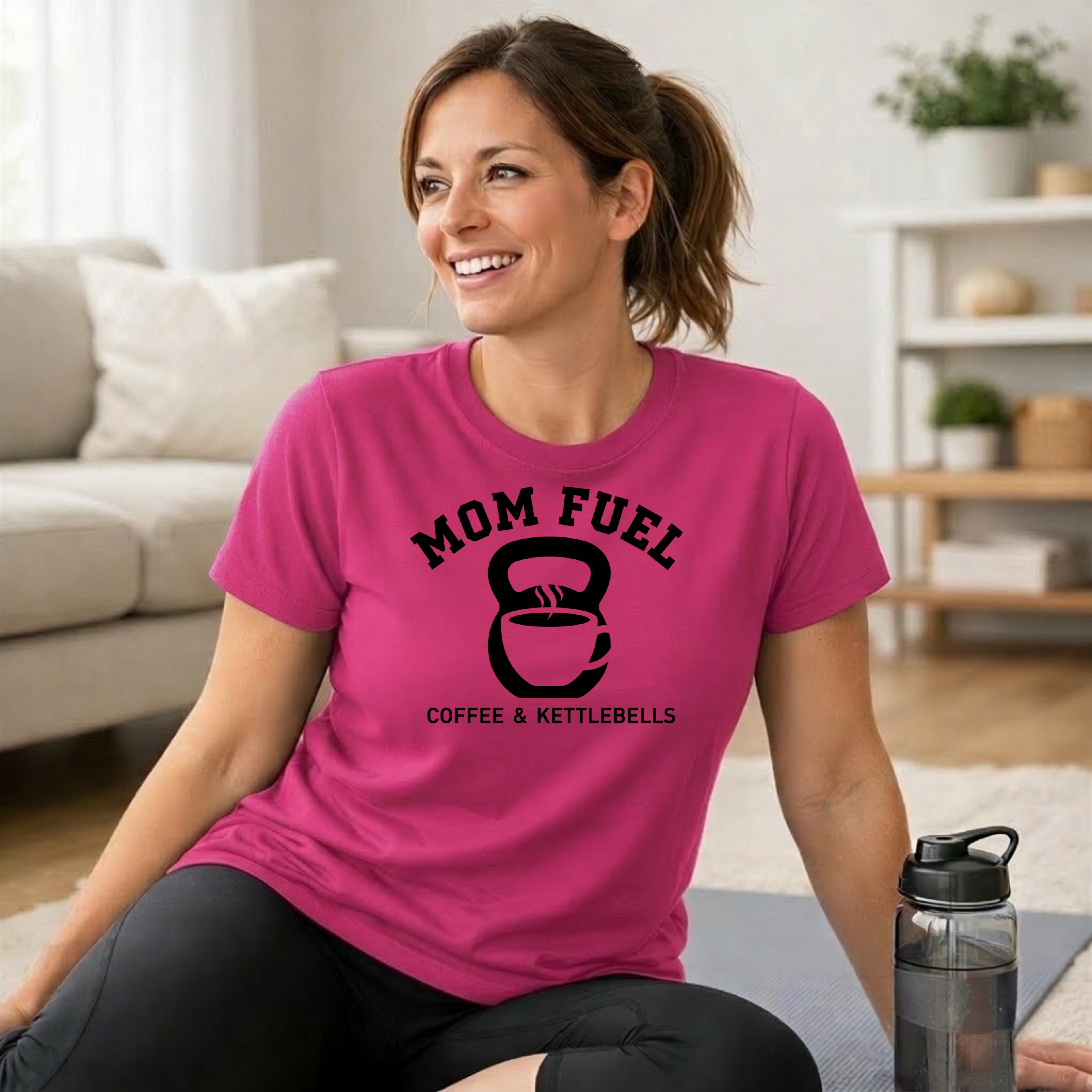 Mom Fuel Coffee & Kettlebells T-Shirt