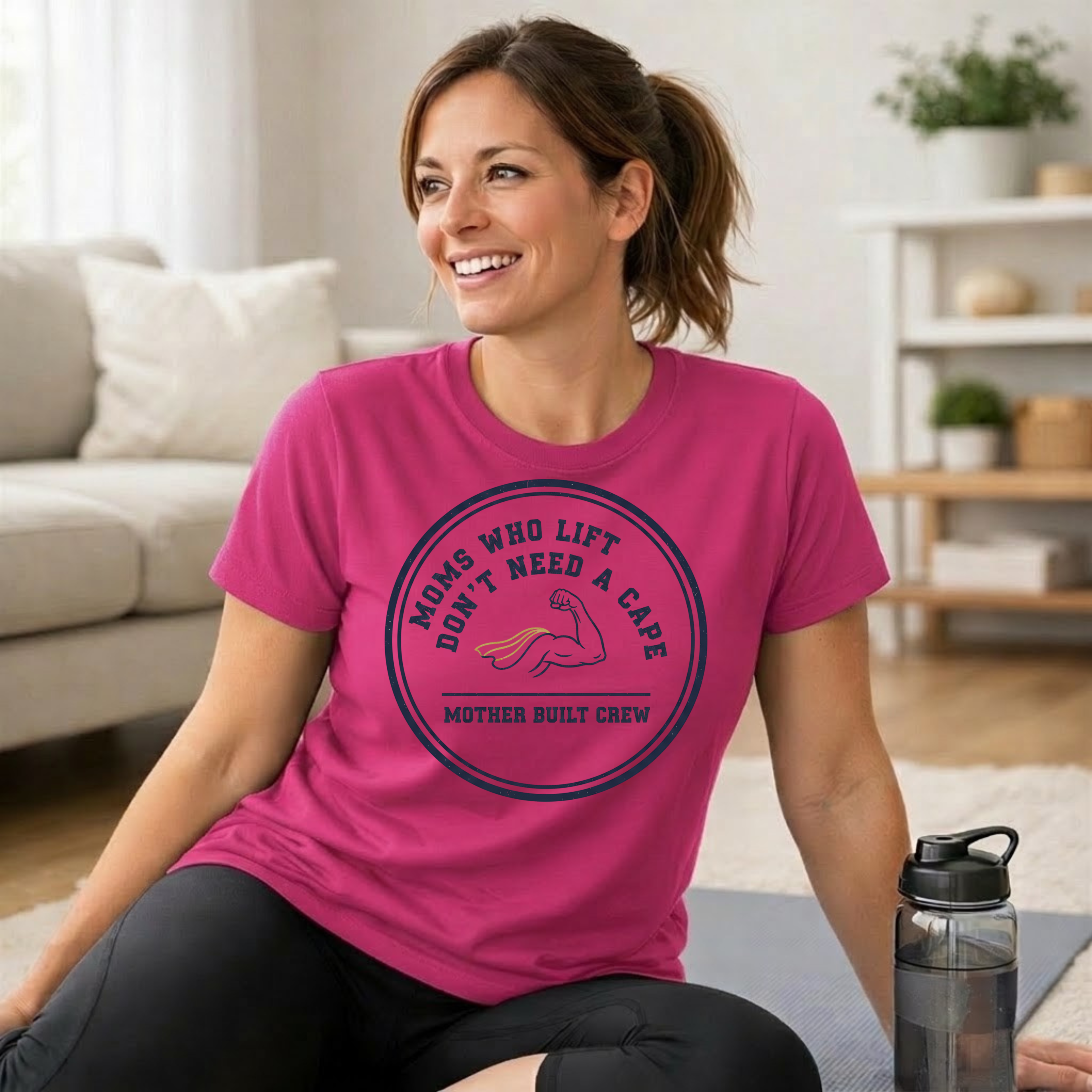 Mom's Who Lift Don't Need a Cape T-Shirt