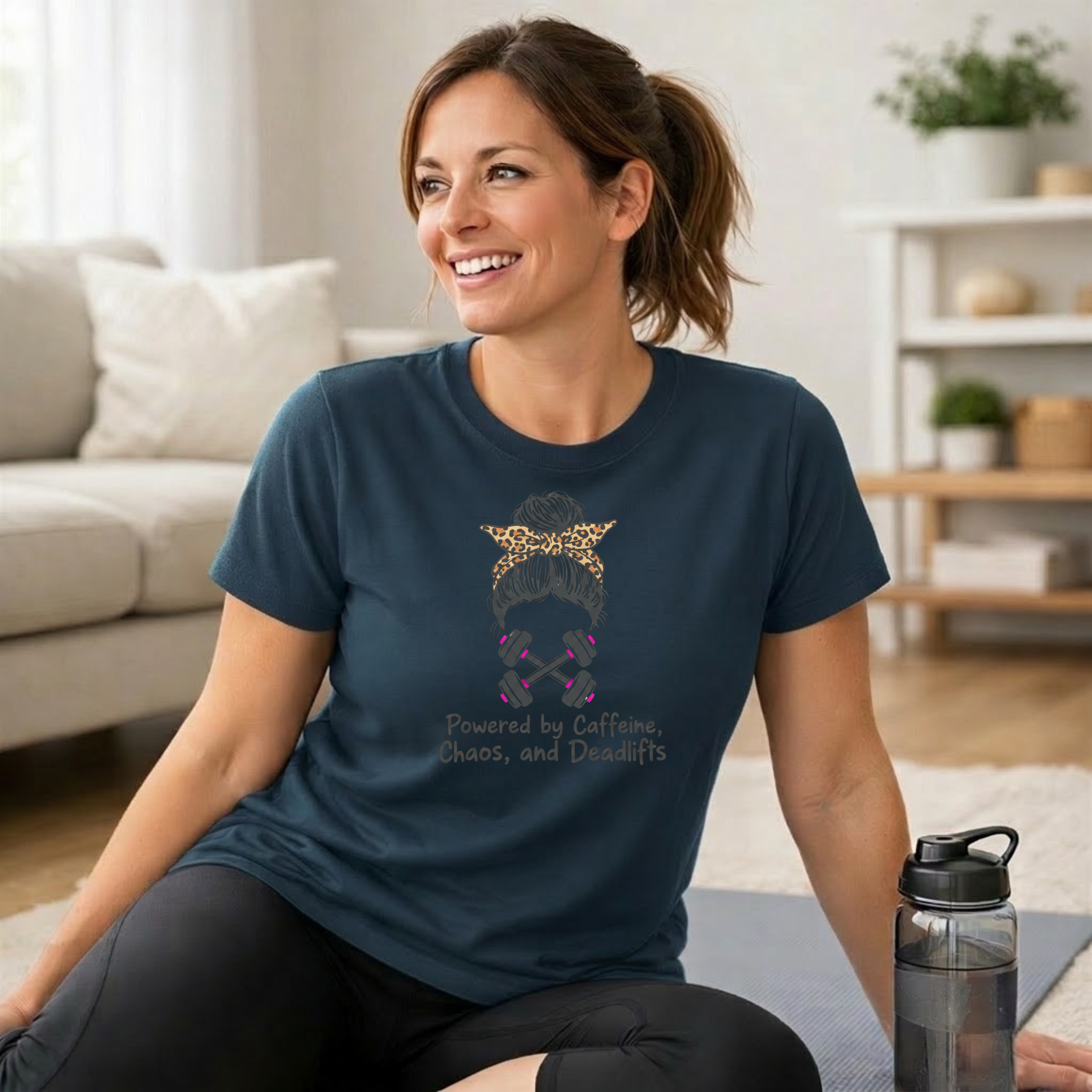 Powered by Caffeine, Chaos, and Deadlifts T-Shirt