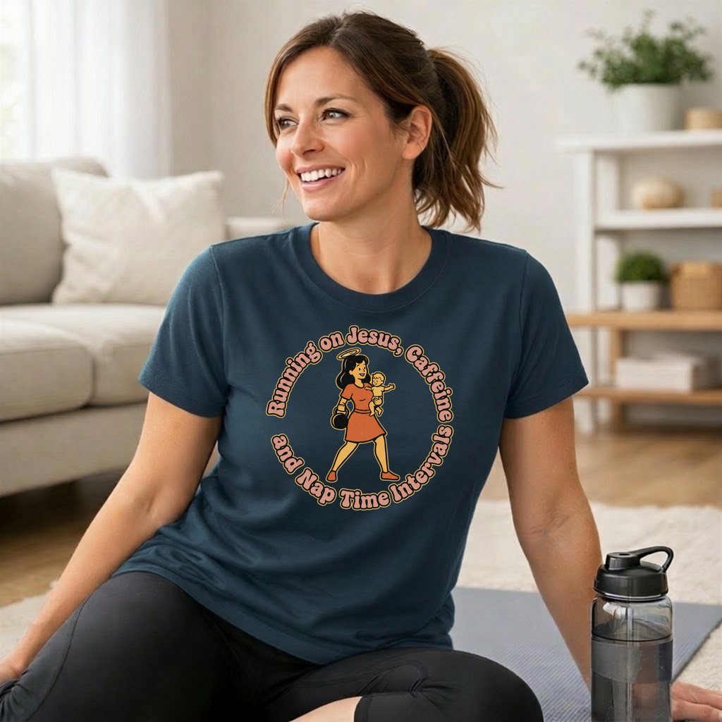 Running On Jesus, Caffeine And Nap Time Intervals T-Shirt