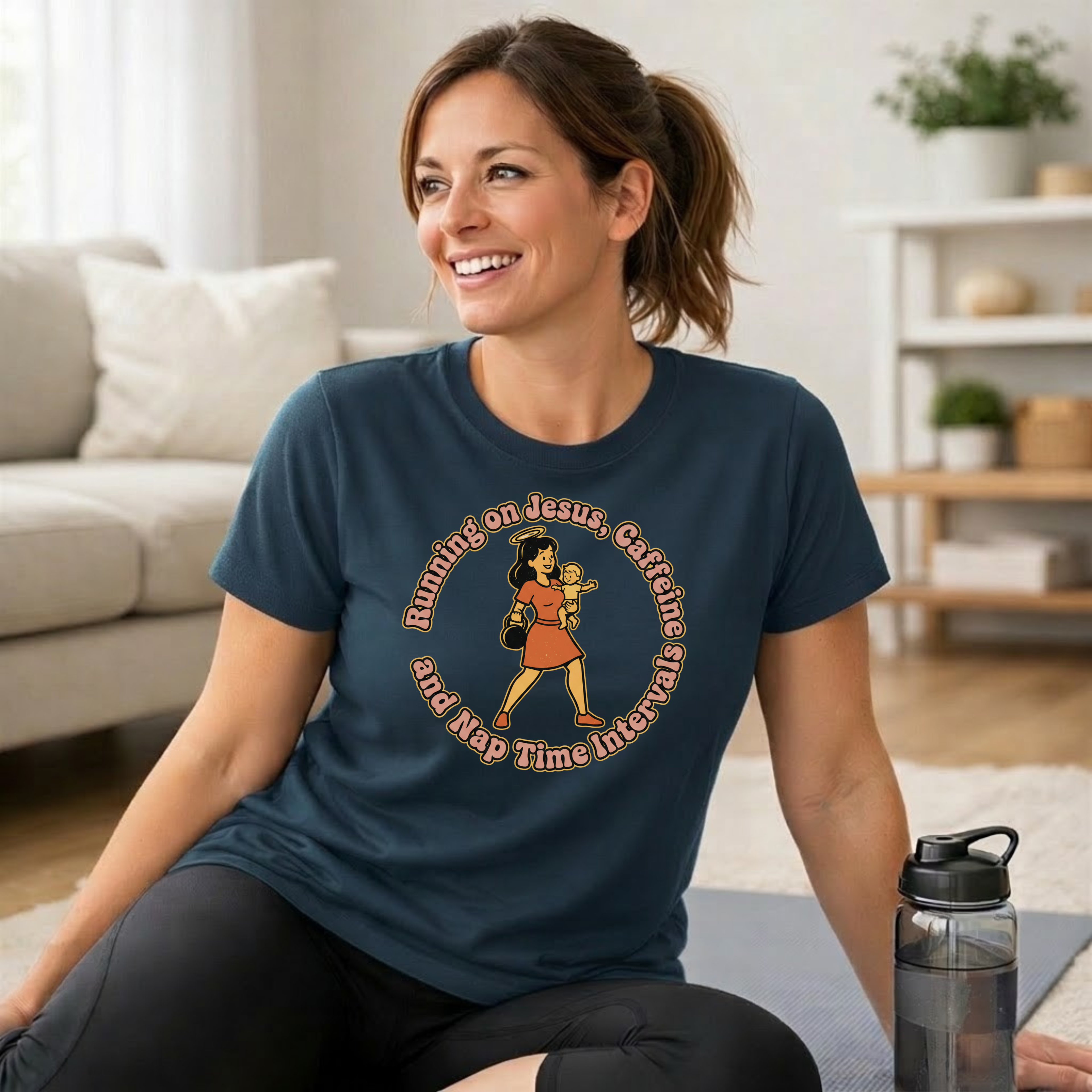 Running On Jesus, Caffeine And Nap Time Intervals T-Shirt