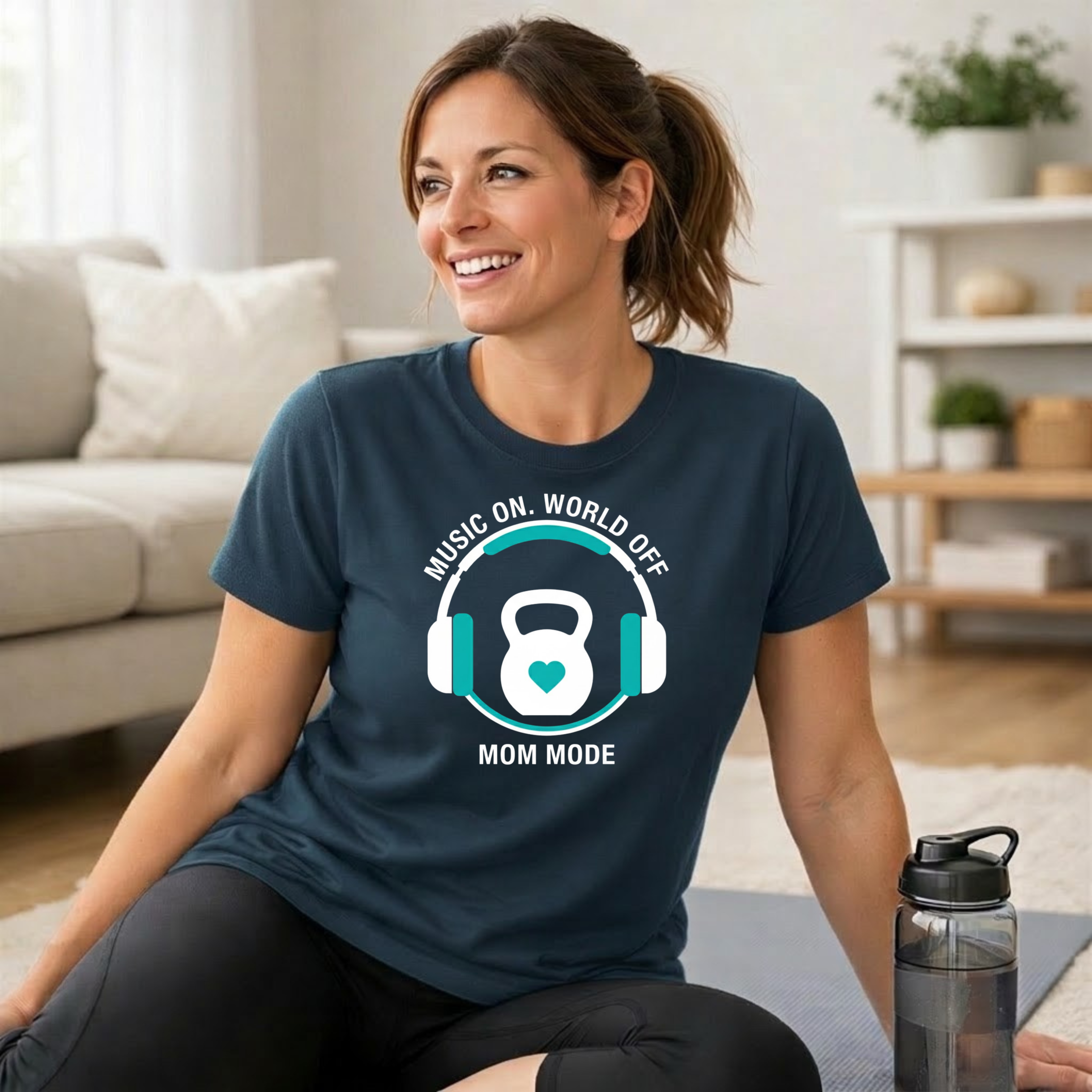 Music On. World Off. Mom Mode T-Shirt